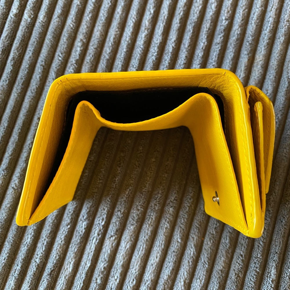 Authentic Balenciaga yellow Papier mini Leather wallet - Picture 6 of 9